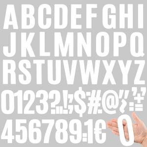 Qilery 32 Sheets 5 Inch Letter and Number Stickers Self Adhesive Vinyl Letters Alphabet Stickers Big Font Letters Number Tags for School Classroom Home Mailbox Decor (White)