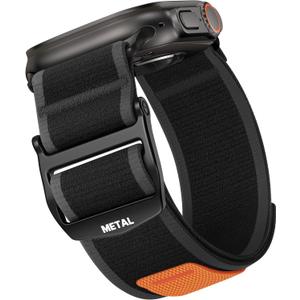 Haveda Soft Nylon Compatible with Apple Watch Ultra Band/Ultra 3/2 44mm 49mm 46mm 42mm 45mm, Trail Sport Loop Strap Wristbands for Apple Watch Bands Men iWatch Series 11/10/9/8/7/6/5/4/3/2/1/SE, Black
