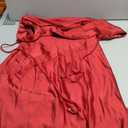 Memoriesea Women's Sexy One Shoulder High Split Cocktail Wedding Party Maxi Dress (Medium, Red)