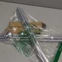 Silver Curtain Rods for Windows 28 to 48 Inch, 5/8" Diameter Heavy Duty Metal Adjustable Small Curtain Rod With Bracket