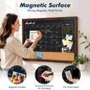 GOTIDEAL Chalkboard Calendar 24"x 18" Magnetic Chalk Calendar for Wall