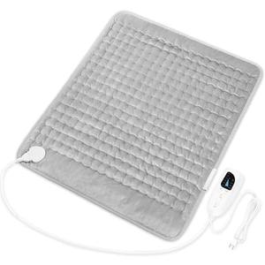 Heating Pad, Electric Heating Pads for Back, Neck, Abdomen, Moist Heated Pad for Shoulder, Knee, Hot Pad for Arms and Legs, Valentines Day Gifts-Auto Shut Off (Light Gray, 20''×24")