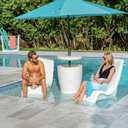 Step2 Vero Pool Chair, Fade-Resistant, Waterproof Patio Furniture for Sun Shelf, Use in Pools up to 9-Inches of Water, Weighted, White