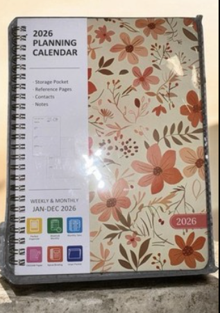 5 pcs 2026 Planner, Weekly and Monthly Calendar Academic Planner, Jan 2026 - Dec 2026, Planning Agenda Book for Desk Accessories and School Supplies - A5 (6.3'' x 8.5'') Pack of 5