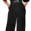 acelyn Elegant Jumpsuit for Women Dressy Sexy Plus Size Wide Leg Pant Suit One Piece Party Outfits (XX-Large, 3276-black)