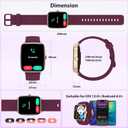 Smart Watch for Women Men, 1.85" HD AMOLED Fitness Tracker (Answer/Call) with 24/7 Heart Rate/Sleep/SpO2 Monitor for iPhone & Android, 120+ Sports Modes Smartwatch with IP68 Waterproof, 2 Bands