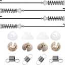 [UPGRADE]W10780048 Washing Machine Suspension Rods(4 Packs)+W10400895 Suspension Springs(4 Packs),Washer Suspension Rod Assembly Compatible with Whirlpool Kenmore Amana Maytag WTW4800XQ2 WTW4800XQ4