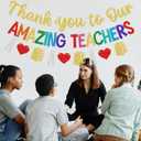 Teacher Appreciations Week Banner, Thank You to Our Amazing Teachers Banner, Teacher Appreciations Week Party Decorations, Thank You Teachers Decor for Classroom, NO-DIY