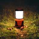 LED Camping lamp Super Bright 1500 lumens 4 Light Modes Dimmable searchlight Battery-Powered Emergency lamp Suitable for Night Hiking Tent Lighting Emergencies Power outages (Orange)