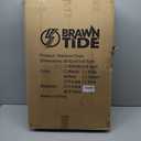 BRAWNTIDE Stadium Seat with Back Support - Comfy Cushion, Thick Padding, 2 Steel Bleacher Hooks, 4 Pockets, 2 Cup Holders, Reclining Back, Ideal Chair for Sport Events, Beaches, Camping, Concerts