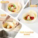 Snail-Shaped Automatic Spinner Fruit & Vegetable Washer Drainer, Fruit Washing Bowl with Strainer for Strawerries, Blueberries, Kitchen Utensils Gadgets Essentials for Produce Lovers