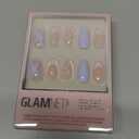 Glamnetic Press On Nails - Salty Waves | Short Almond Starfish Fake Nails with 3D Nail Art, Reusable Summer Nails | 15 Sizes - 30 Nail Kit with Glue