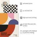 ANERZA 16 PCS Eclectic Wall Art Decor, Modern Maximalist Wall Prints for Bedroom, Bauhaus Posters for Room Aesthetic, Retro Abstract Wall Collage Kit for Living Room, Funky Dorm Gallery Home Decor (11"x14" Unframed, Orange)