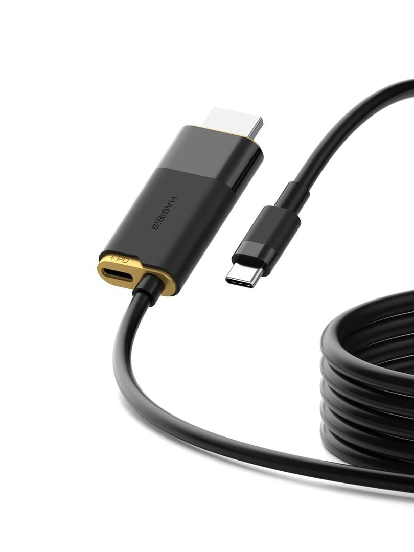 Hagibis Switch2 Dock for Nintendo Switch 1/2, USB C to HDMI Cable Adapter with 8K@60Hz HDMI, 100W PD, Type-C to HDMI Adapter for Laptop, Tablet, SteamDeck, ROG Ally (Black 8K@60Hz)