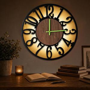 Glow in The Dark 24’’ Large Wall Clock Battery Operated