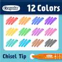 Crayola Take Note Dry Erase Markers for School (12ct) Teacher Supplies, Chisel Tip Whiteboard Markers, Essential Classroom Must Haves, Low Odor