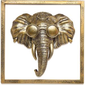 JJALIGHTS Animal Heads Wall Decor Resin Animals Sculptures Head Wall Hanging Decoration Imitation Copper vintage Wall Sculpture for Living Room Bedroom Office(Giraffe,Includes Metal Frame) 