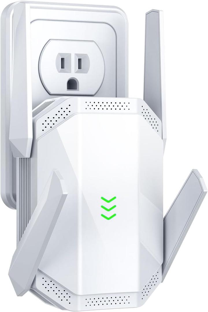 WiFi Extender Signal Booster for Home, Long Range Covers Up to 20000 Sq.Ft, Dual Band Internet Extender WiFi Booster, Works with All Router, with Ethernet Port, Banish WiFi Dead Zones