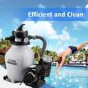 CIPU 12-inch Sand Filter Pump System Handy 4-Way Valve for Above Ground Swimming Pools with Prefilter Pool Pump 115V 6-Foot Cord to Easy Installation SFPS12501