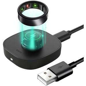 sylacor Compatible with Oura Ring Gen 3 Charger, Fast Charging Dock with USB-C Cable for Ring Gen 3 Horizon/Heritage (Size 9 New)