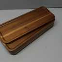 Acacia Wood Serving Platters and Trays - 14" x 5.5" Wooden Mini Charcuterie Boards, Small Cheese Board, Rectangle Wooden Tray for Kitchen Counter, Bathroom, Home Decor, Party (6, 14"X5.5")