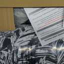Outdoor High Back Patio Chair Cushions, Fade Resistant & Waterproof Tufted Seat and Back Cushions for Patio Furniture, Patio Chair Cushions 44x22 Inch, Set of 2, Tropical Leaf Black, 44"x22"x4"