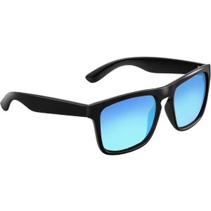 5 x SEVOS Polarized Vintage Sunglasses for Men Women With 100% UV Protection Sun Glasses (Black Black Black Frame-blue Lens)