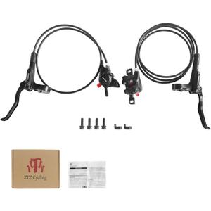 MT200 MTB Hydraulic Disc Brakes Set Left Front 800mm Right Rear 1550mm Mountain Bike Hydraulic Brake Mountain Bike Bicycle Disc Brake 2 Piston