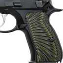Cool Hand G10 Grips for CZ 75/85 Compact, CZ P-01, P100, C100, Tristar T100, CZ PCR, CZ 75 D, Black Gun Grips Screws Included, Sunburst Texture, Thickness 1/4"