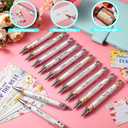 12 Set Christmas Funny Sarcastic Ballpoint Pens Bulk Gifts with 12 Sarcastic Flower Sayings Pens and 12 Cards 12 Opp Bags for Lab Week Gifts Teacher Office Supplies for Women Men Black Ink