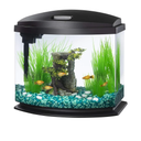 Aqueon LED MiniBow Small Aquarium Fish Tank Kit with SmartClean Technology, Black, 5 Gallon