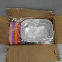 4 Pack Stainless Steel Snack Containers with Lids Set, 8 oz Rectangular Easy Open Leakproof Reusable Snack Box Tupperware Container, Small Containers for Oat,Crackers,Nuts,Candy,Lunch