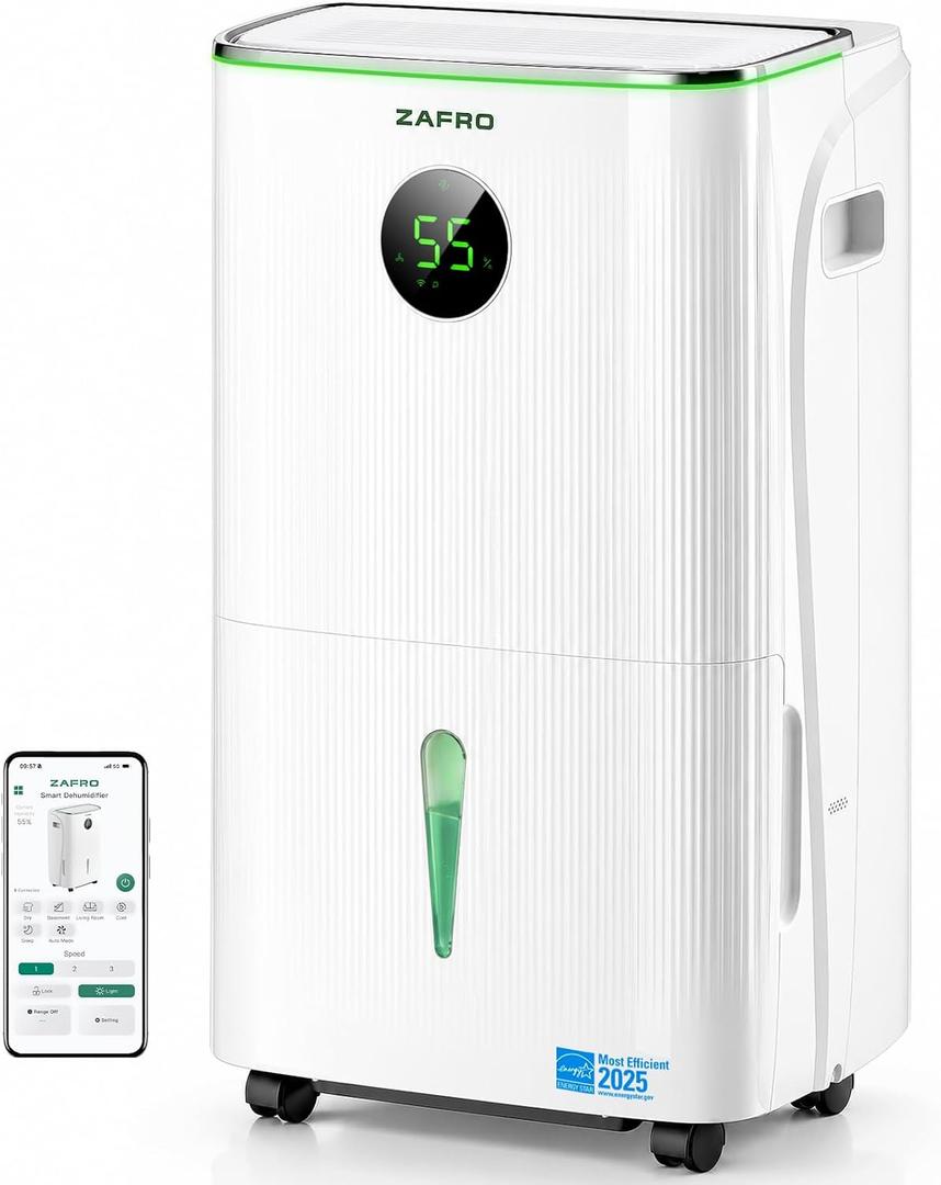 ZAFRO 7500 Sq.Ft Dehumidifier for Basement, Max 150 Pints/Day, Energy Star