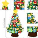 2 x HmiL-U Felt Christmas Tree - 3.4 FT Christmas Decorations for Toddlers with 30 Pcs Ornaments,DIY Xmas Gifts for Door Wall Hanging Decorations