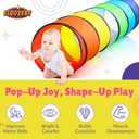 Kids Play Tunnel Set for Toddlers Double Tunnels for Indoor and Outdoor Fun | Pop-Up Crawl Tunnels for Babies, Toddlers, and Pets | Easy to Set Up, Store, and Transport | Durable and Breathable, 18 Inches X 72 Inches X 72 Inches