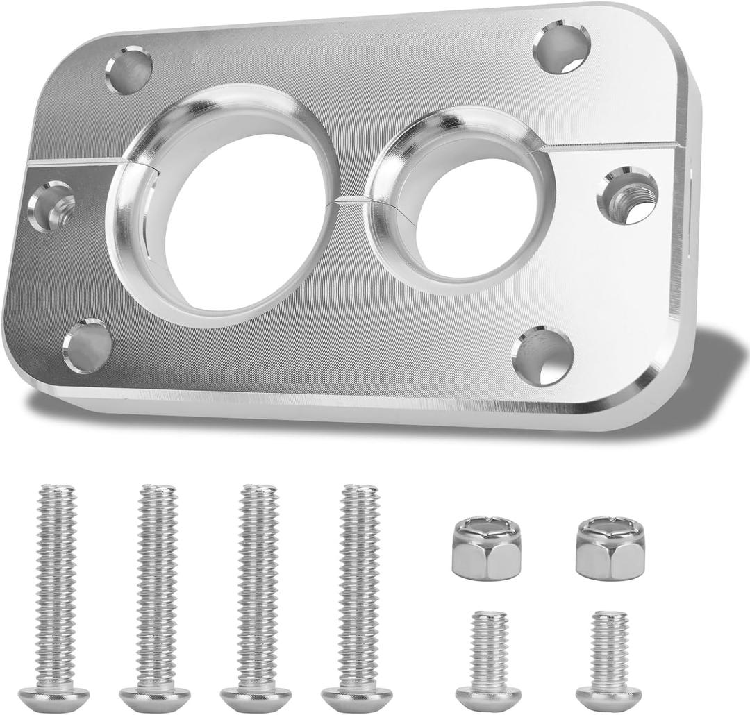JERBOR 01232023 Firewall Pass Through for Holley Terminator X Max Firewall, Wiring Harness Bracket Bulkhead, Eliminates Gromet in fire Wall (Silver)