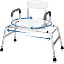 Sangohe Shower Chair for Inside Shower, Sliding Shower Chair, Tub Transfer Bench with 360 Swivel Seat, Tub Transfer Benches for Bathtubs, Medical Shower Seat for Elderly and Disabled, 788B (788B Slide&Swivel)