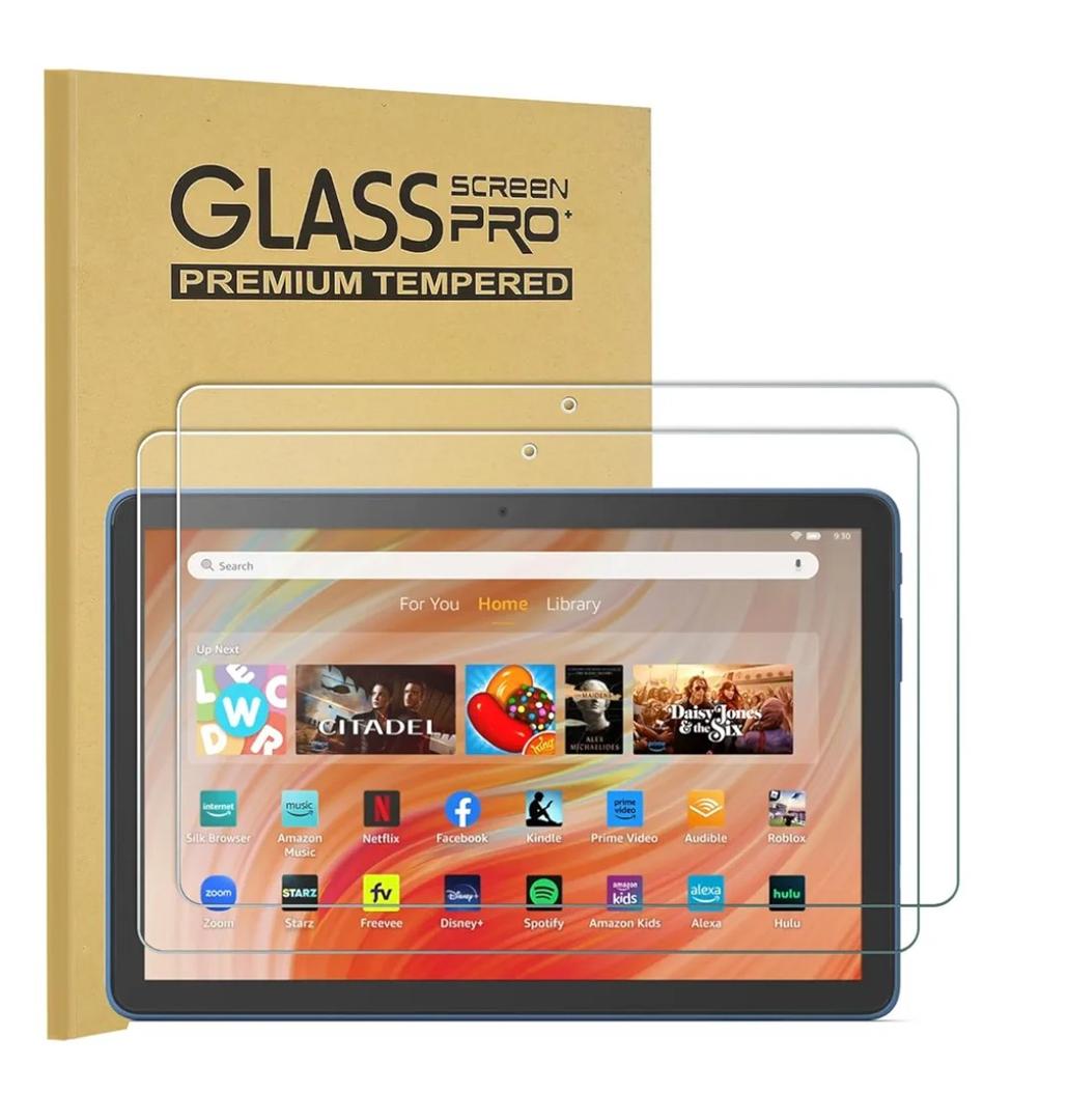 KEANBOLL 2-Pack Tempered Glass Screen Protector For All-New Amazon Fire HD 10/Fire HD 10 Plus Tablet 10.1 Inch (13th-11th Generation, 2023-2021 Released)[Reduce Fingerprint][Anti Scratch]