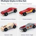 6 x Derby Car Sticker Set for Pinewood Car DerbyStyle Cars, Racing Numbers Flags Flames Animals Wings Lights Decals, Peel & Stick Waterproof Vinyl, 6 Sheets