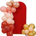 Peomeise 6FT Christmas Wedding Arch CoverRed Arch Backdrop Cover Stretchy Spandex Backdrop Stand Covers for Birthday Party Ceremony Banquet Decor(72" L x 31.2" W)
