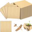 50 Pack Corrugated Cardboard Sheets, 12 x 12 Inch, Flat Square Inserts, Corrugated Cardboard Insert Pad, Flat Square Separators for Shipping, Packing Mailing DIY Crafts