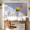 Bumusty Large Cork Board 48" x 36" Alternative - 12 Pack Felt Wall Tiles with 70 Safe Removable Adhesive Tabs, 30 Pushpins, Cork Boards for Walls Bulletin Board Office Decor (Soft Periwinkle)