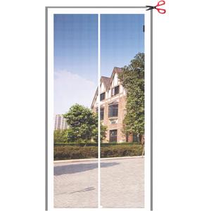 Yotache Adjustable Magnetic Screen Door Fit Doors Size Width 29"-33" Height 79"-81", Reinforced Polyester Mesh with Full Frame Hook&Loop Strip, White