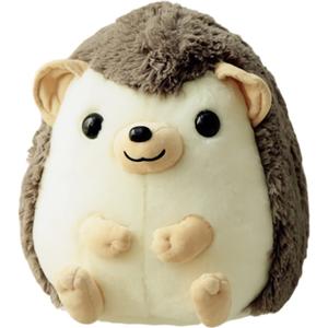 Cute Hedgehog Stuffed Animal Plush Body Pillow - 13.7'' Gray Kawaii Hedgehog Plushie Throw Pillow, Chubby Soft Plush Toy Doll, for Him & Her (Gray, Medium)