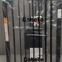 Babelio 36" Tall Auto Close Baby Gate with Small Cat Door, 29-43" Metal Cat Gate for Doorway, Stairs, House. Easy Walk Thru Dog Gate with pet Door, Includes 4 Wall Cups and 3 Extension Pieces, Black