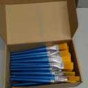 50 Pack 1 Inch Paint Brushes, Acrylic Paint Brushes Bulk, Large Flat Bristle Brush Set for Arts & Crafts, Watercolor, Tempera, Glue, Classroom Projects, Touch-Up, Washable & Reusable