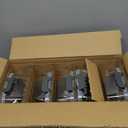 M MCIRCO [5-Packs, 36 Oz Glass Meal Prep Containers with Snap Locking Lids Glass Food Containers,Airtight Lunch Container,Microwave, Oven, Freezer and Dishwasher (4.5 Cup) (Gray)