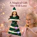 11.5-Inch Light-Up Decorative Doll with LED Dress,3 Lighting Modes (Slow Flash, Fast Flash, Steady On),Display Stand Included – A Magical Gift for Girls