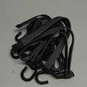 6 Pcs 24 Inch Flat Adjustable Bungee Cords with Hooks, 3X Faster to Adjust The Length, Lucky Straps Black Heavy Duty Bungee Straps for Cargo, Bike, Cart, Tent, Truck, Camping, Outdoor, etc