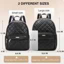 Marvolia Mini Backpack Vegan Leather Small Backpack, Black